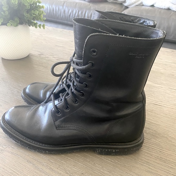 Yves Saint Laurent Shoes Saint Laurent Ysl Military Combat Boots